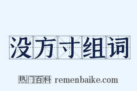 没方寸组词是什么意思的图片